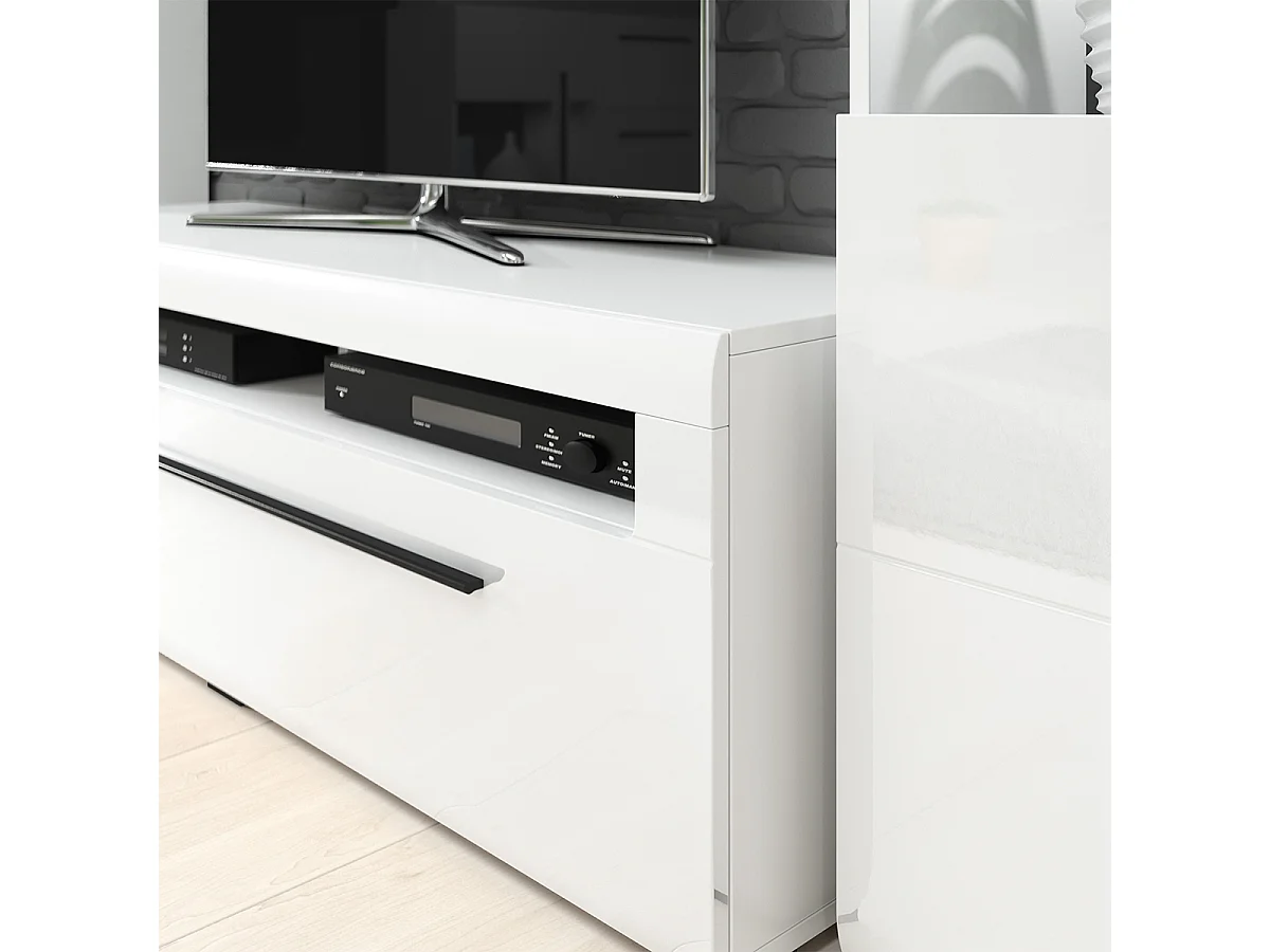 TV-Möbel mit 2 Schubladen 140 cm Louis Blanc