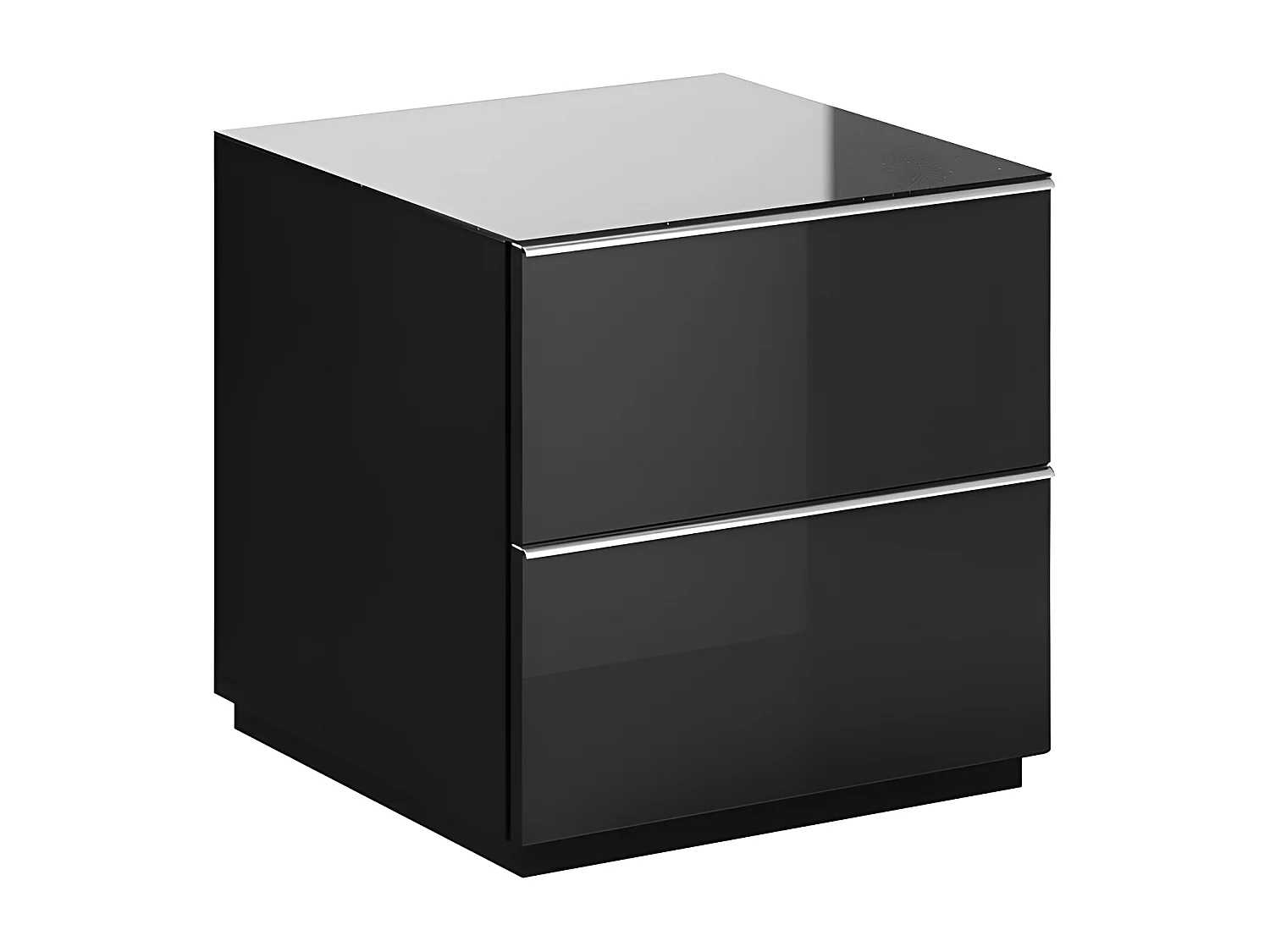 Mathis TV- of wandmeubel, 2 laden, 50 cm, zwart