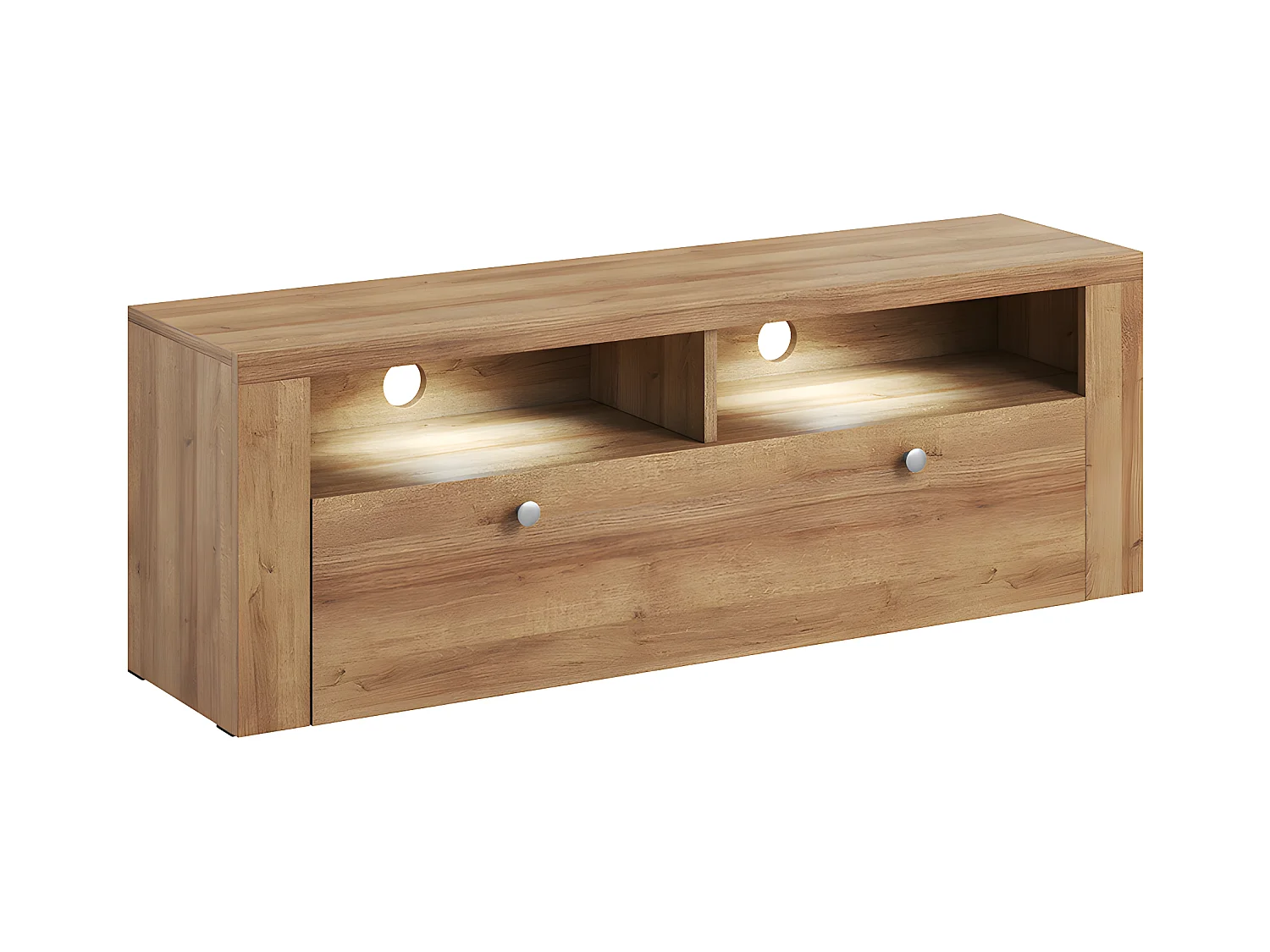 Meuble TV 1 porte 140 cm Amaury Bois