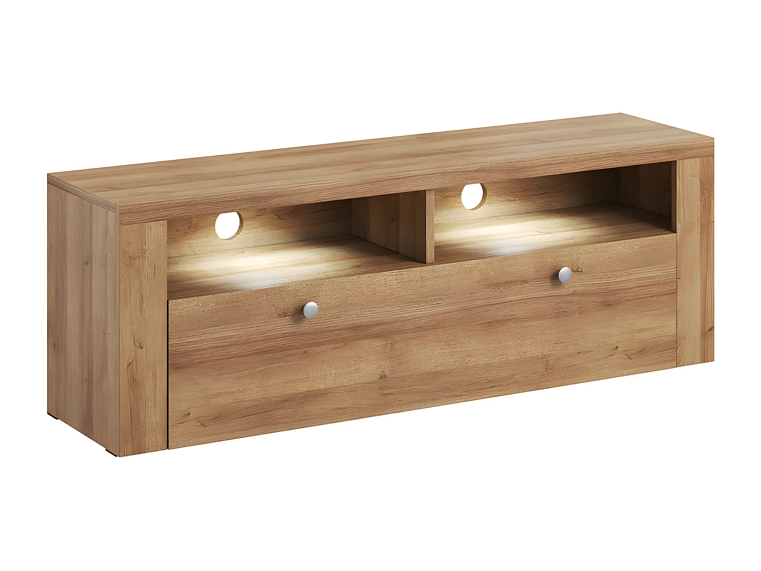 Meuble TV 1 porte 140 cm Amaury Bois