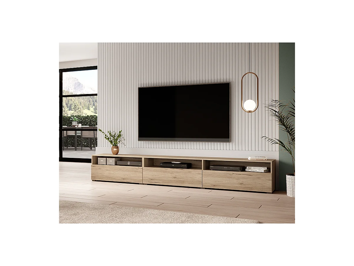 Szafka RTV BAROS 270 dąb san remo jasny stojąca/wisząca