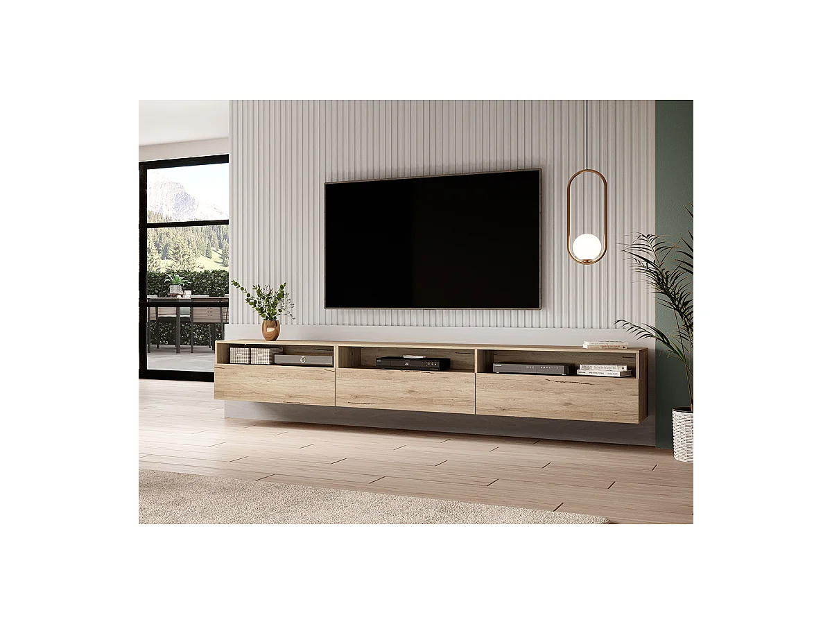 Szafka RTV BAROS 270 dąb san remo jasny stojąca/wisząca