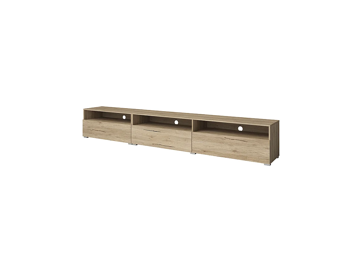 Meuble TV sur pied ou mural 1 tiroir 270 cm Sloan Bois