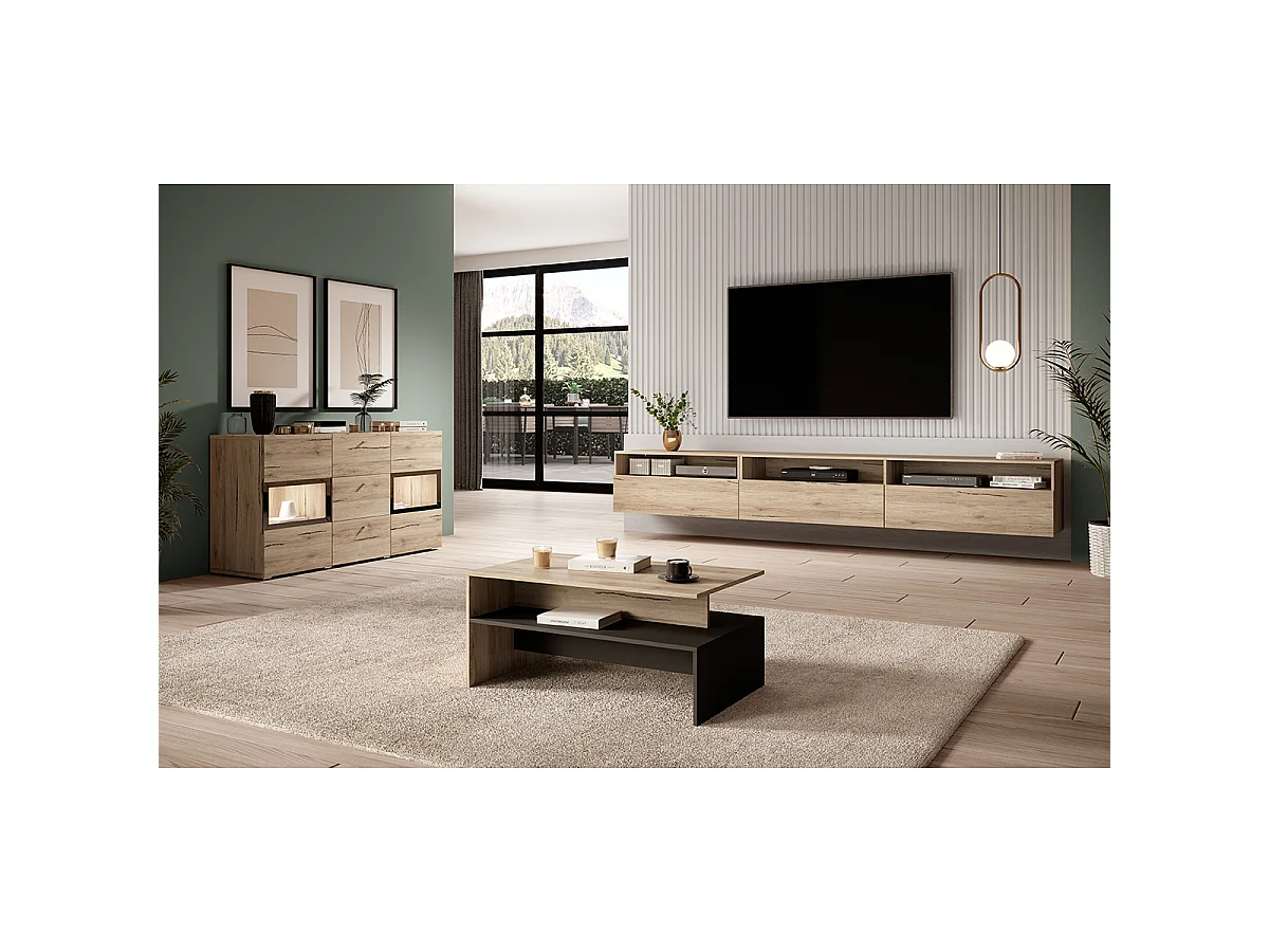 Mobile TV 1 cassetto Sloan marrone 270cm