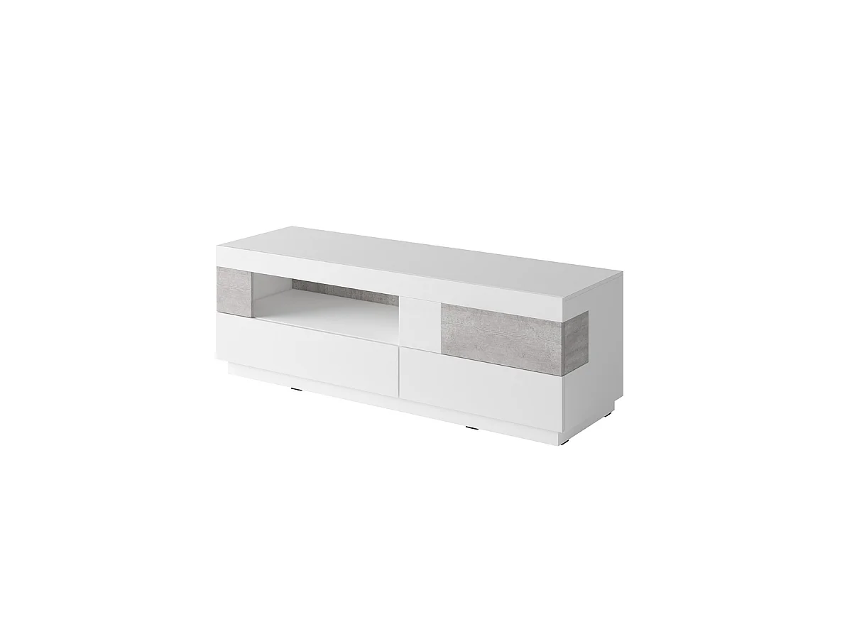 TV-meubel 1 deur 2 laden 160 cm Andrea Wit en Beton