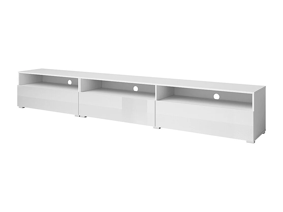 1-drawer Sloan white TV stand 270 cm