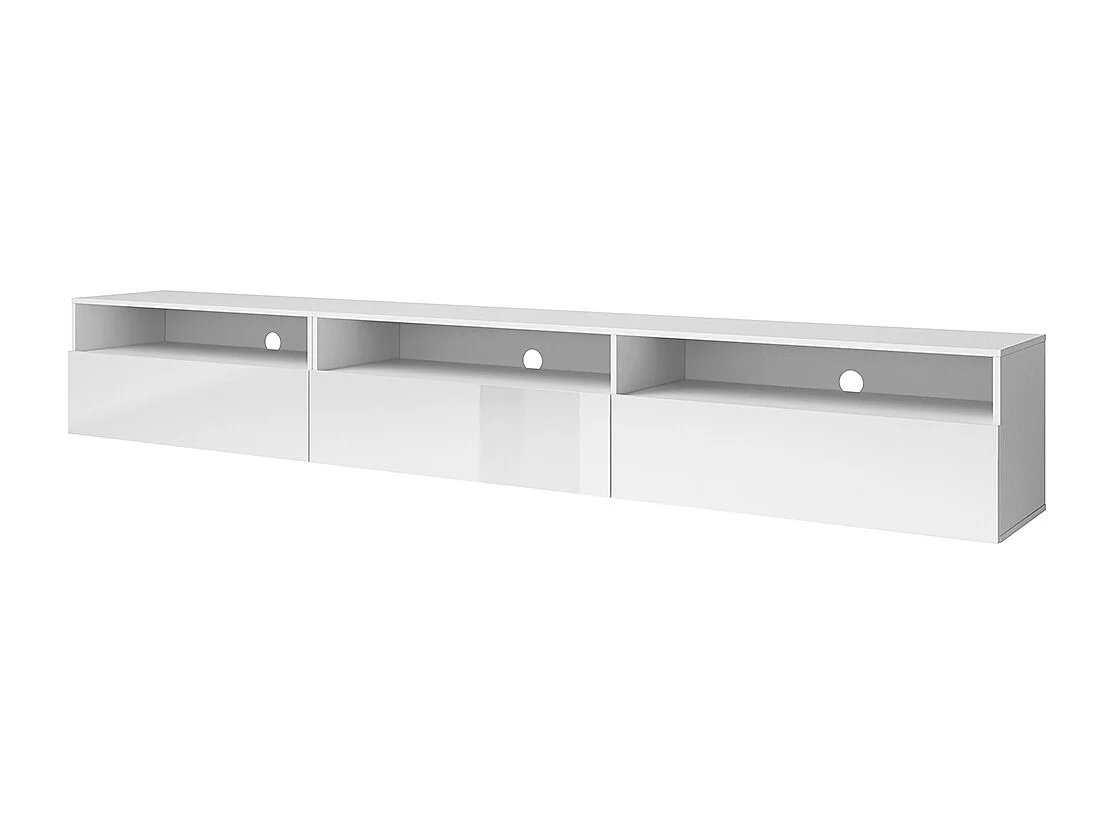1-drawer Sloan white TV stand 270 cm