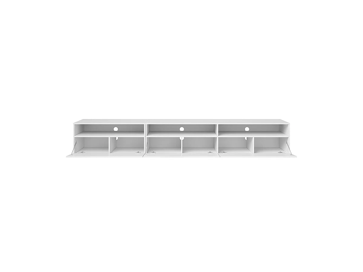 TV-Möbel auf Fuß oder an der Wand 1 Schublade 270 cm Sloan Weiß