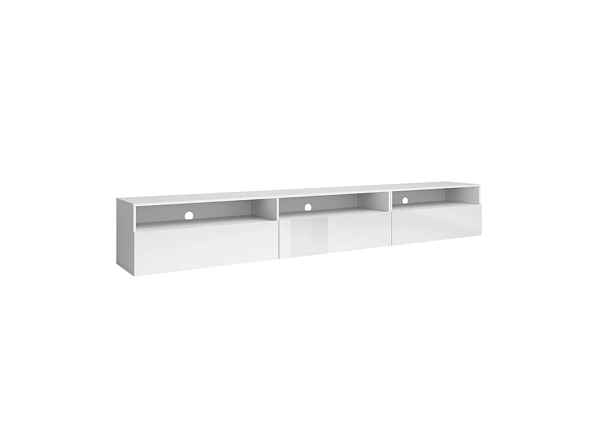 TV-Möbel auf Fuß oder an der Wand 1 Schublade 270 cm Sloan Weiß