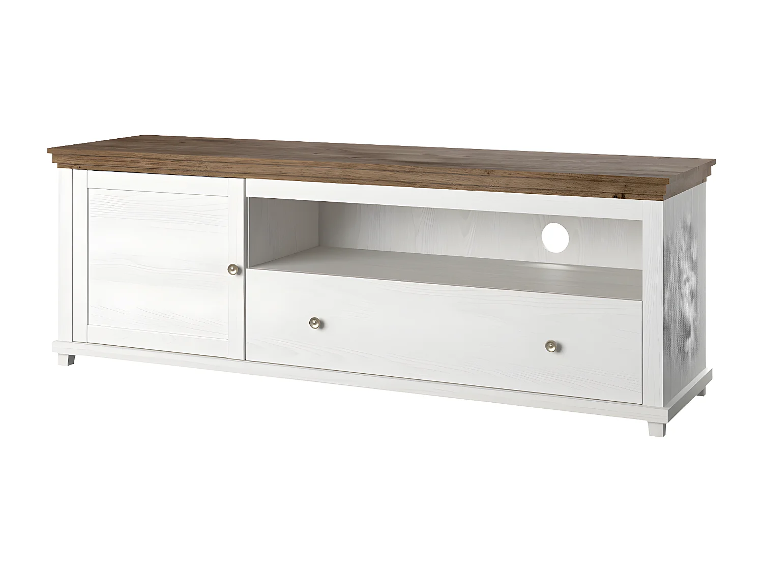 Szafka RTV EVORA 1D1S 181 abisko ash/dąb lefkas