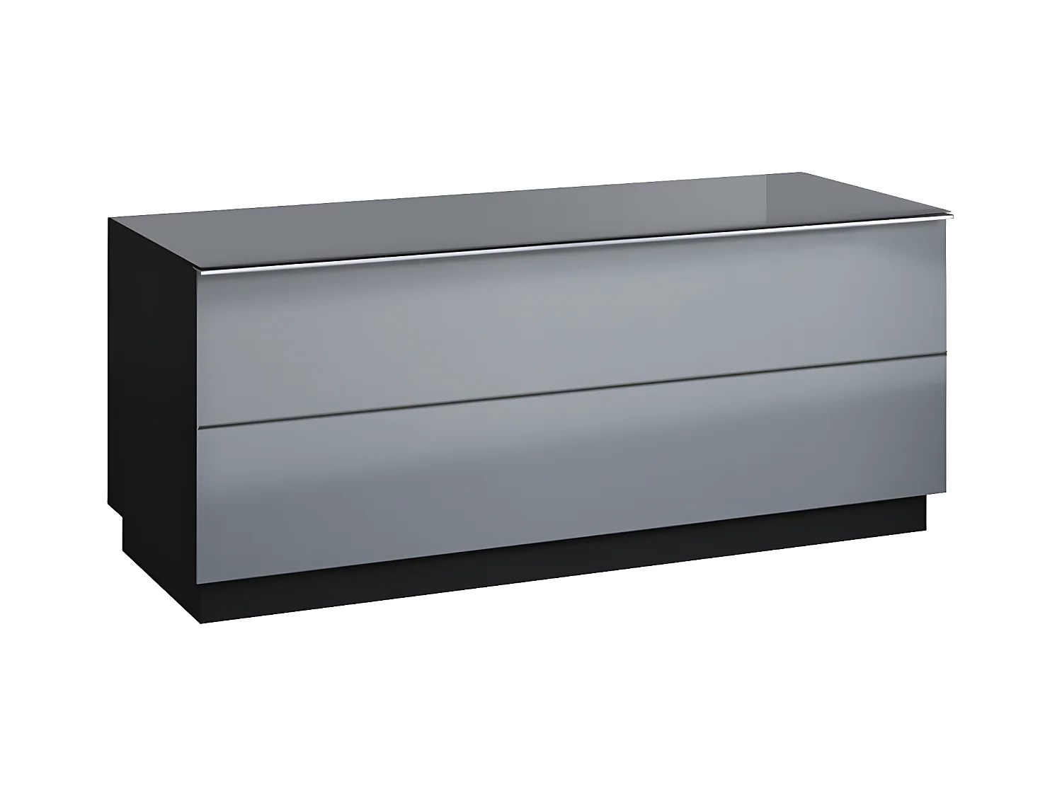 Mathis Grijs en Zwart 1-deurs tv-element 120 cm vrijstaand of aan de wand