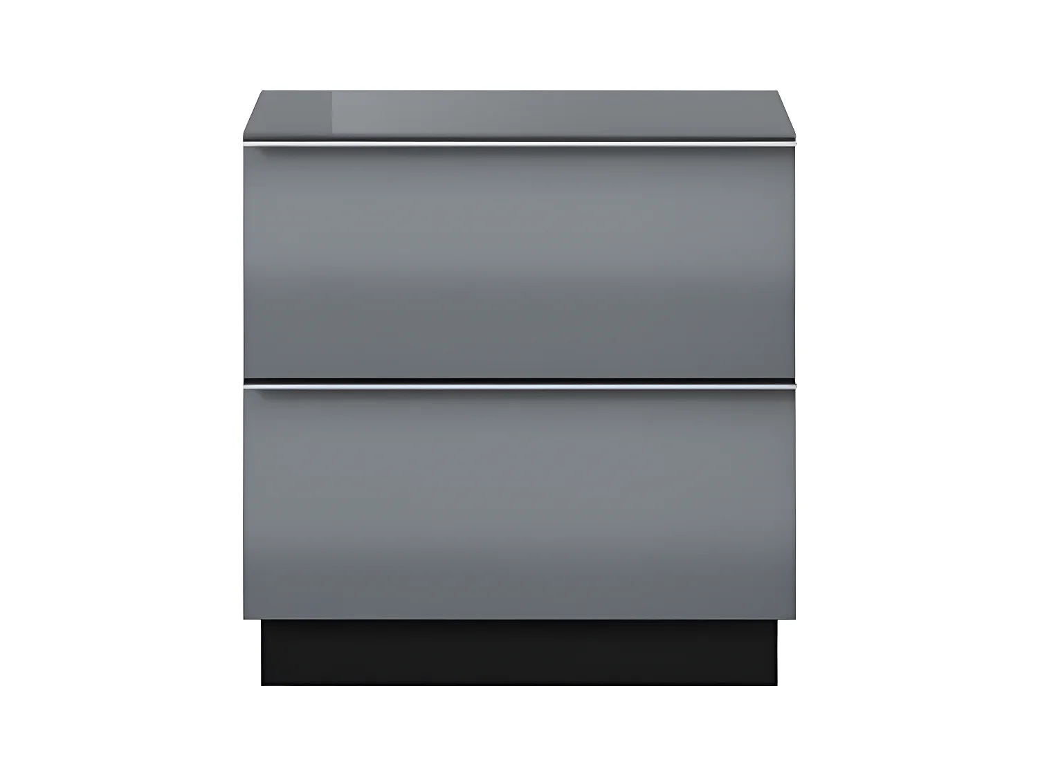 Mobile TV 2 cassetti Mathis grigio e nero 50cm