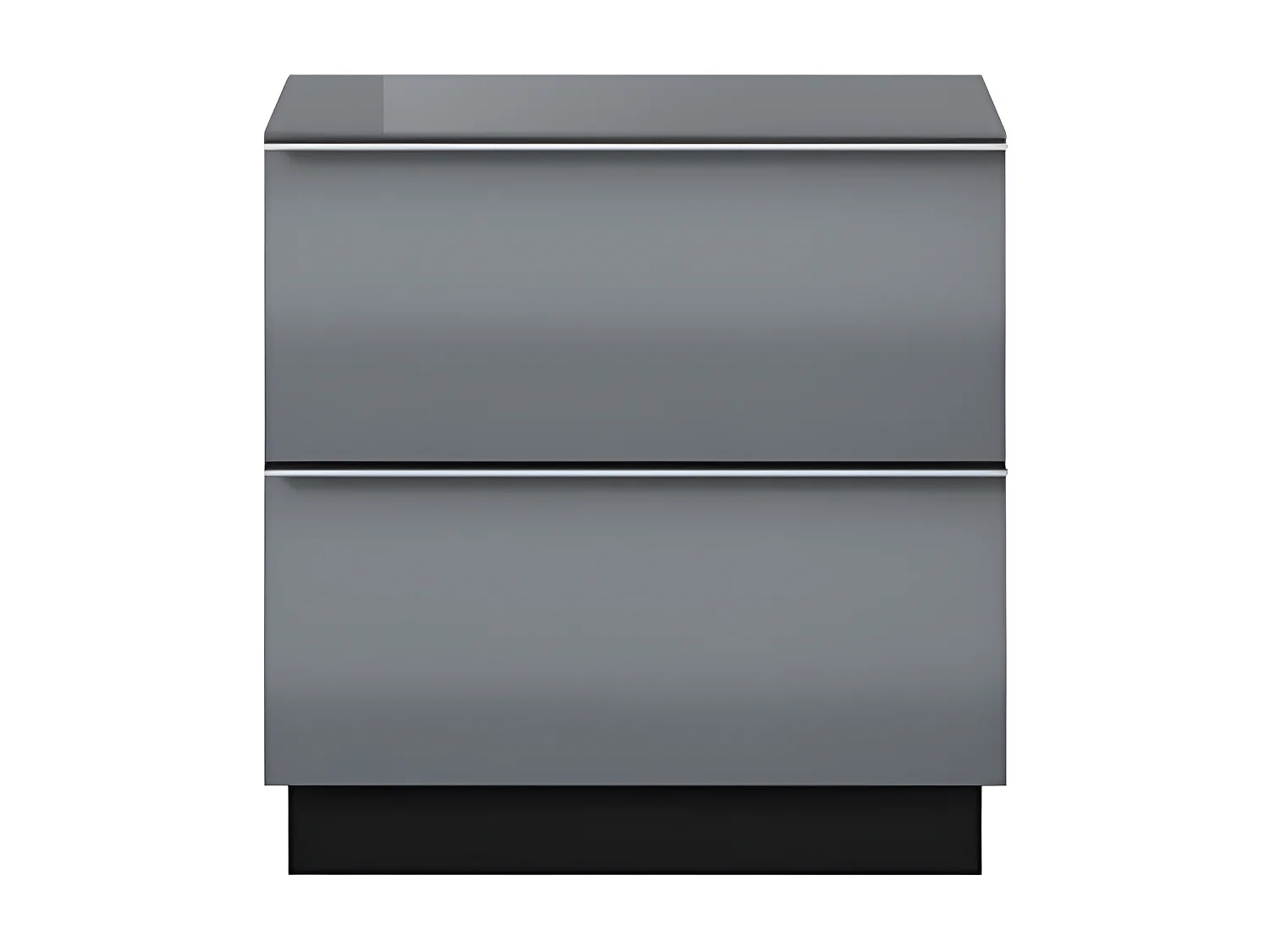 Mobile TV 2 cassetti Mathis grigio e nero 50cm