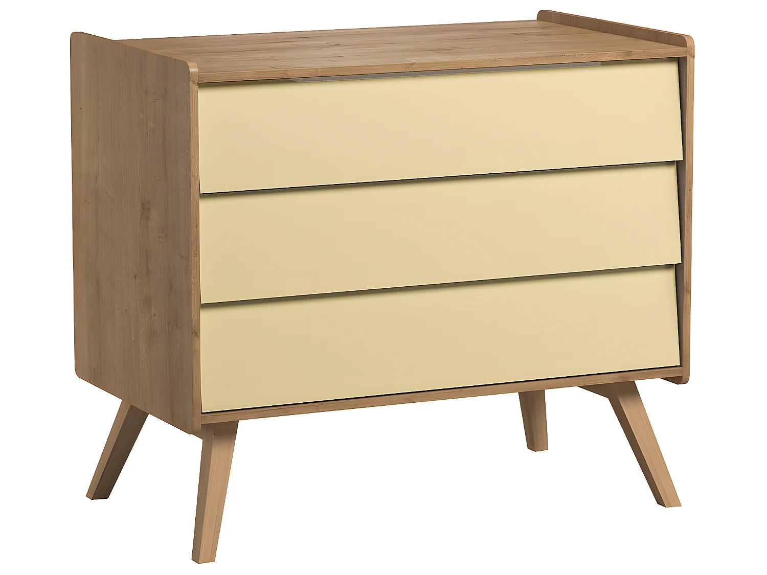 Chambre complète lit bébé - commode à langer - chiffonnier Vintage Bois Beige