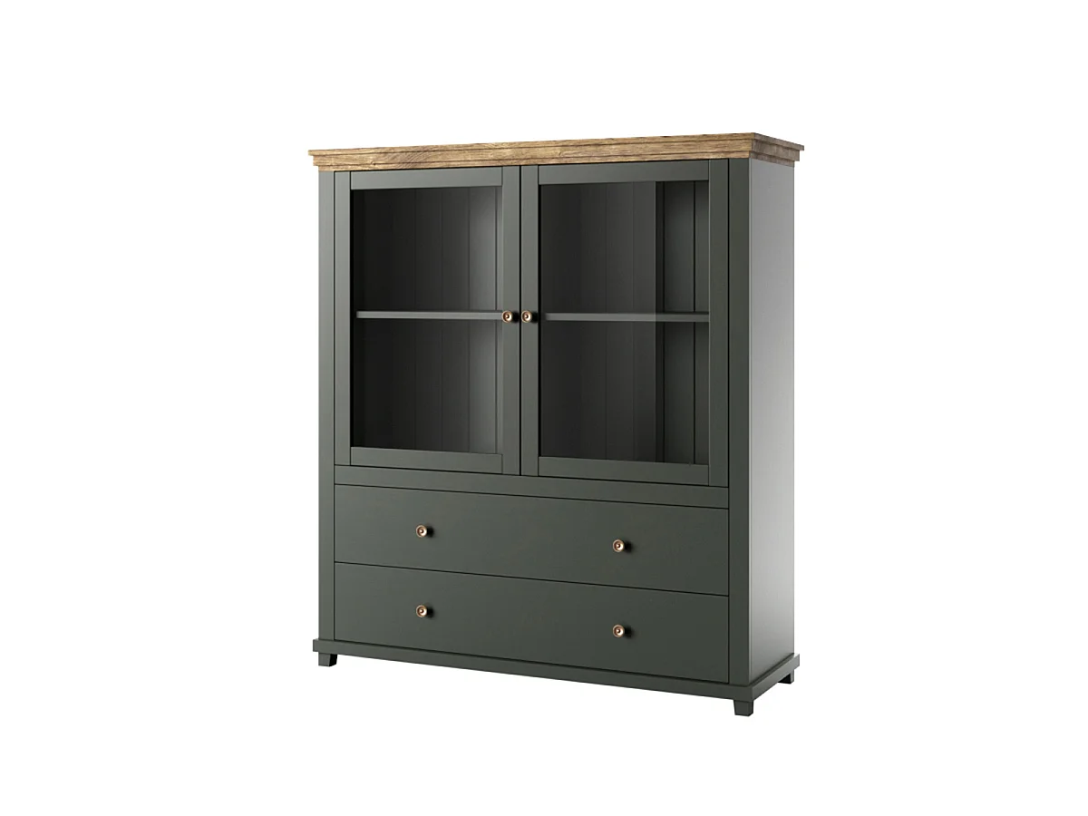 Martin Groen en Hout 2-deurs servieskast met 2 laden