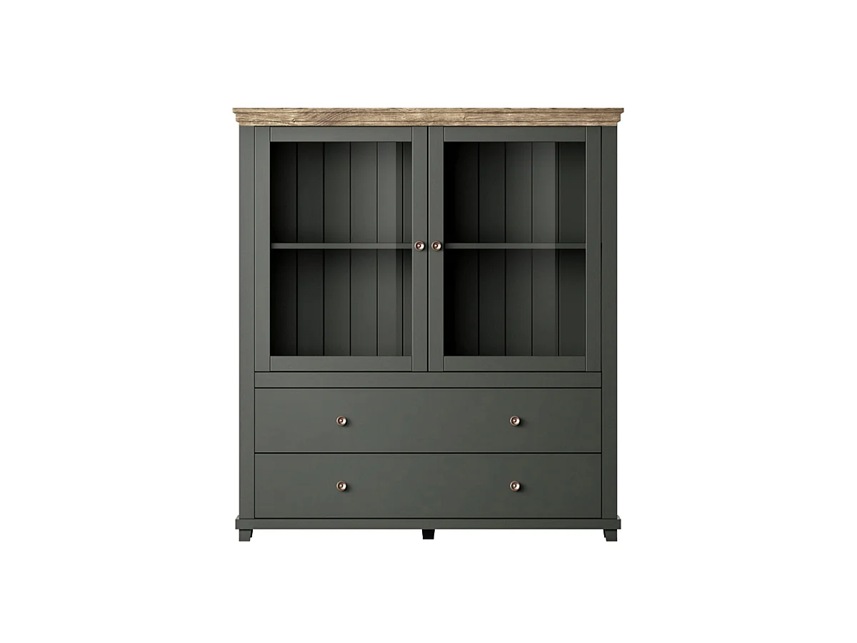 Martin Groen en Hout 2-deurs servieskast met 2 laden