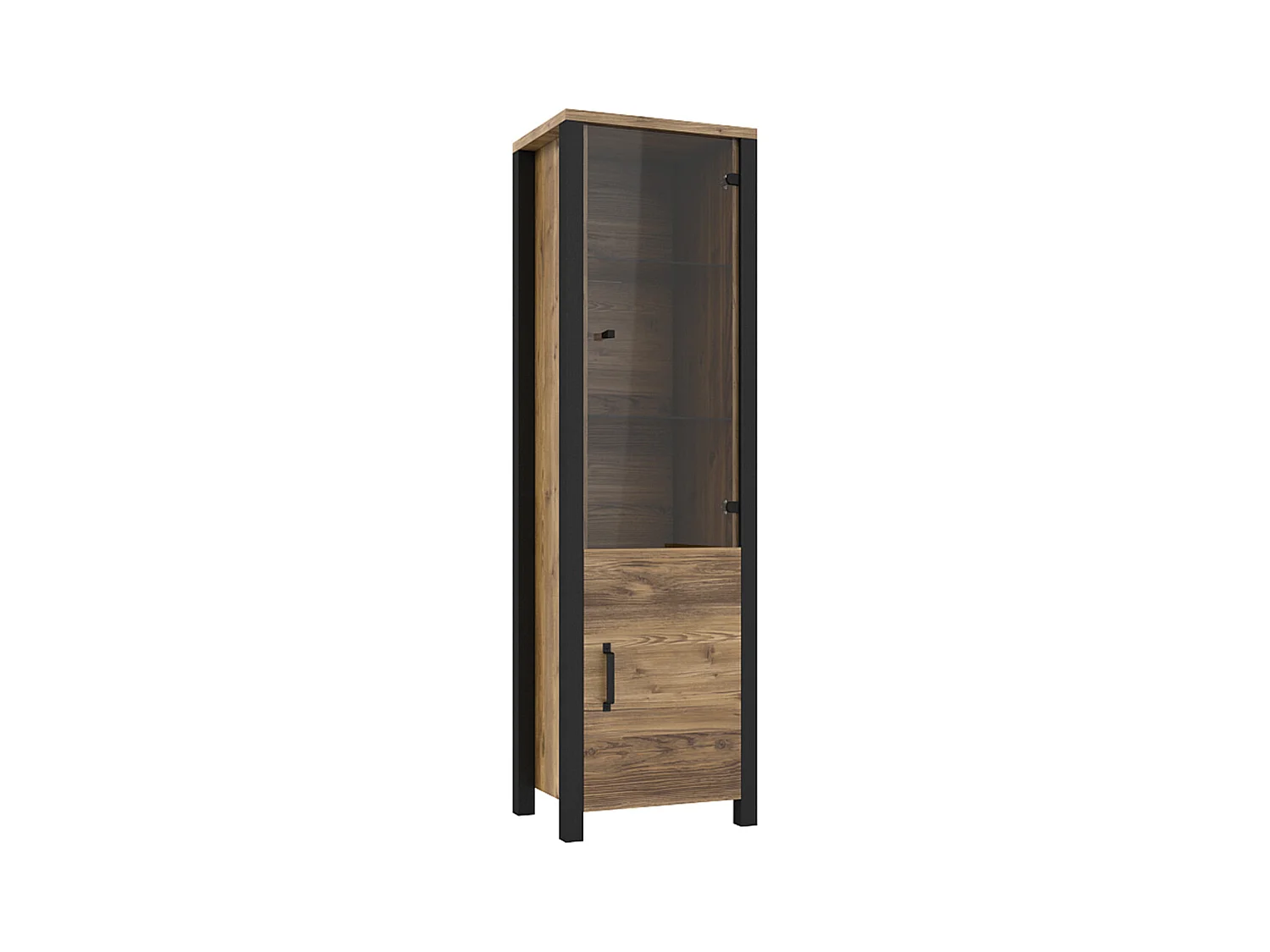 Vitrine 2 portes Lyam Bois et Noir