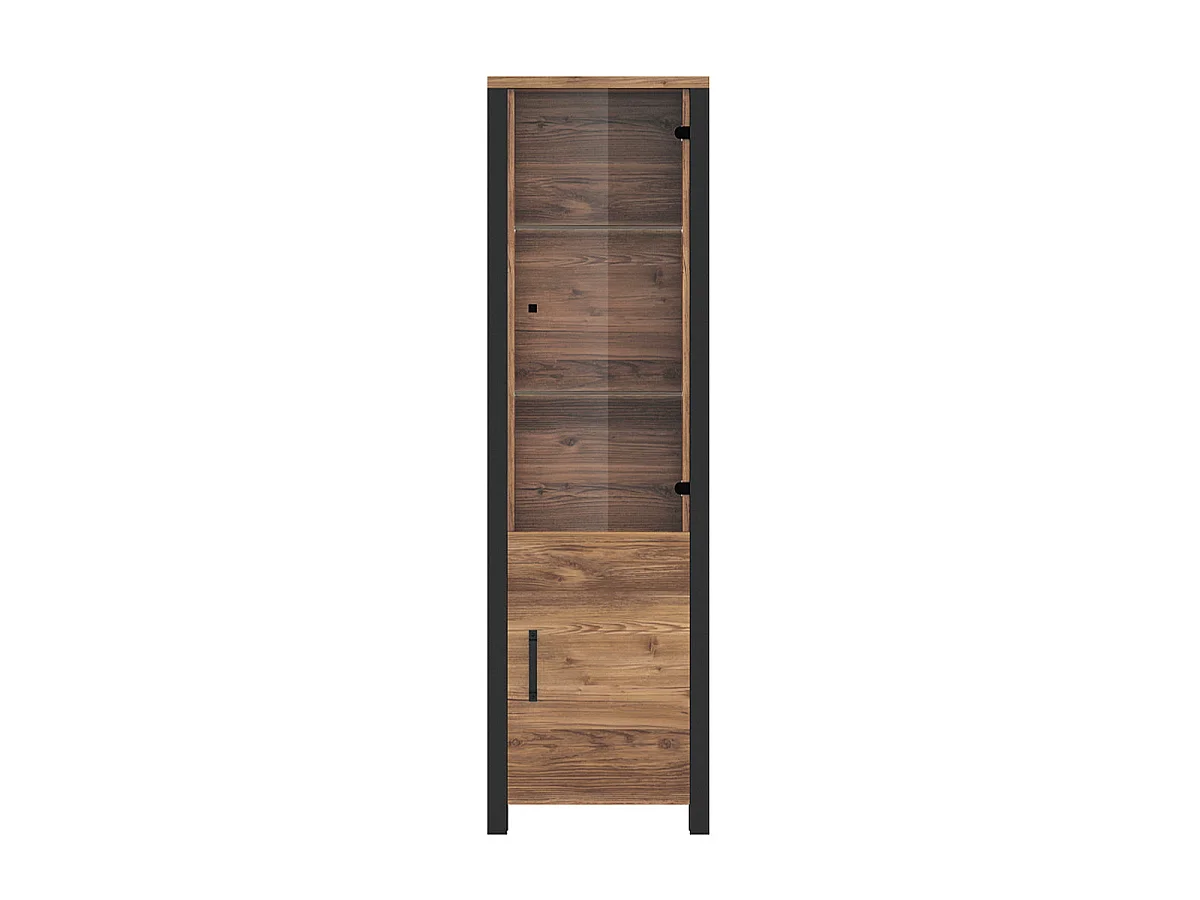 Vitrina 2 puertas Lyam Madera y Negro