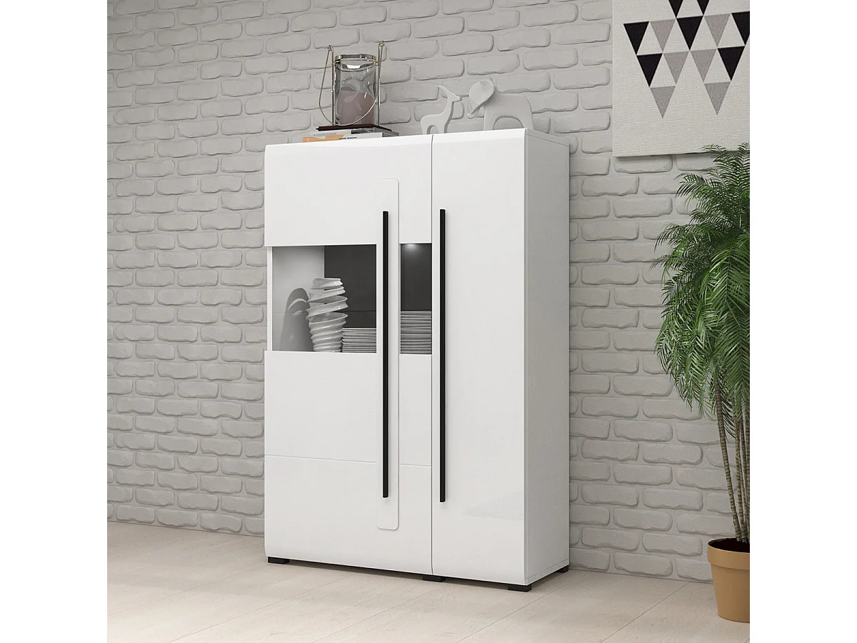Louis Blanc 2-deurs servieskast met LED