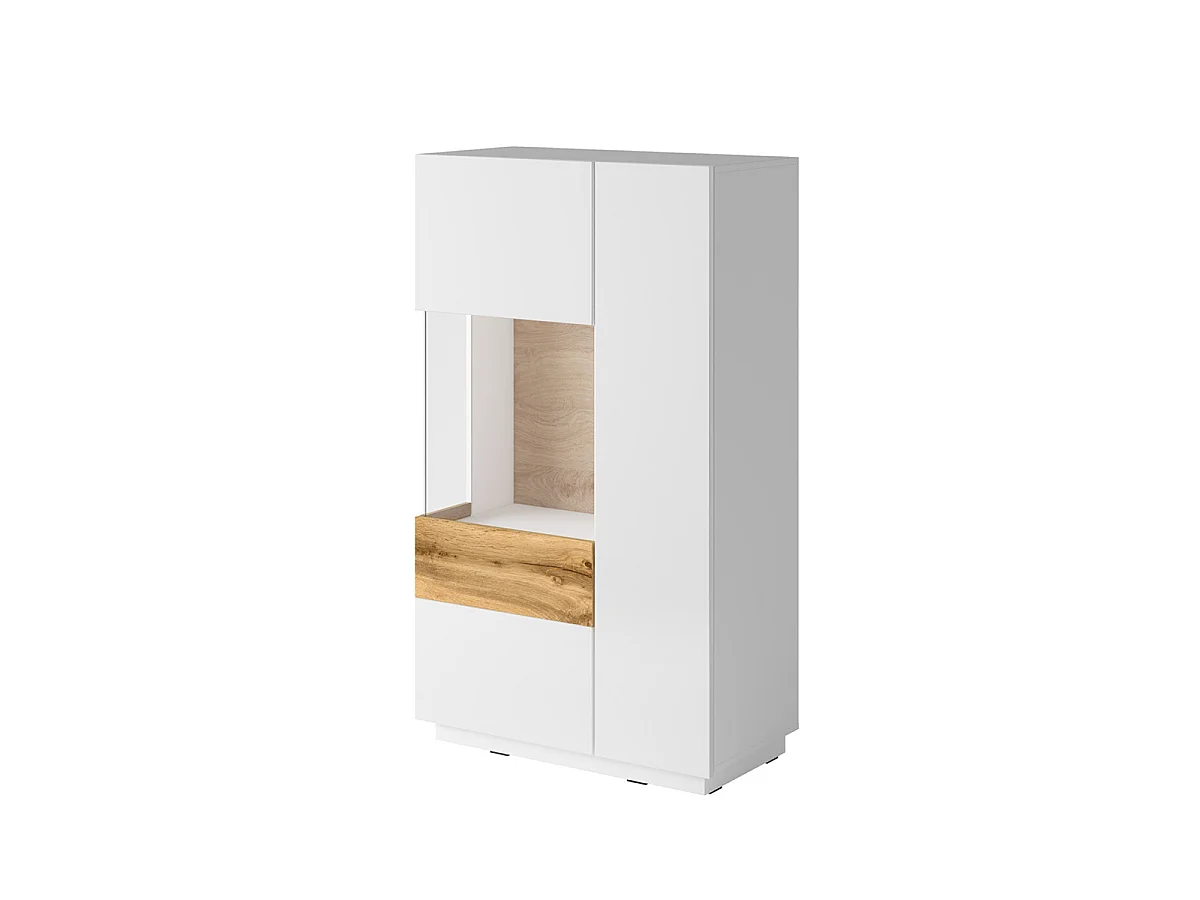 Credenza 2 ante Andrea bianco e marrone 139cm