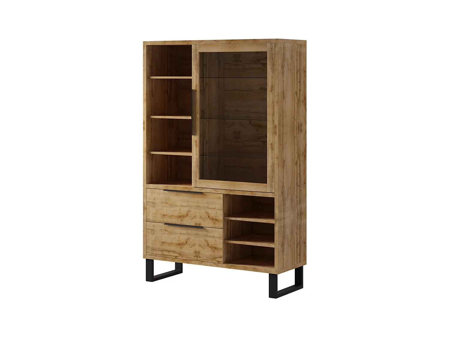 Vaisselier 1 porte 2 tiroirs Eden Bois et Metal