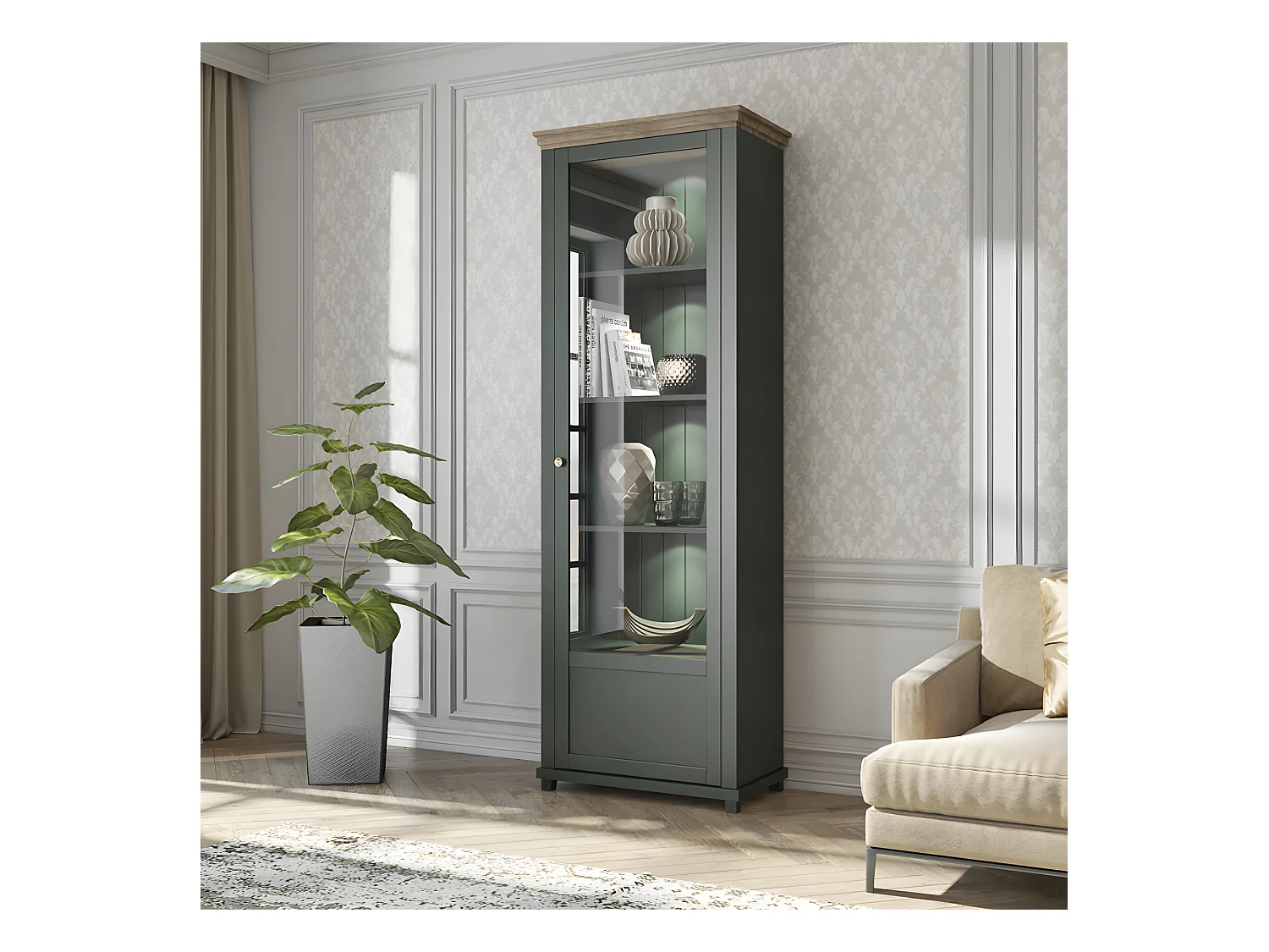 Vetrina a 1 anta, apertura a destra Martin Vert et Bois