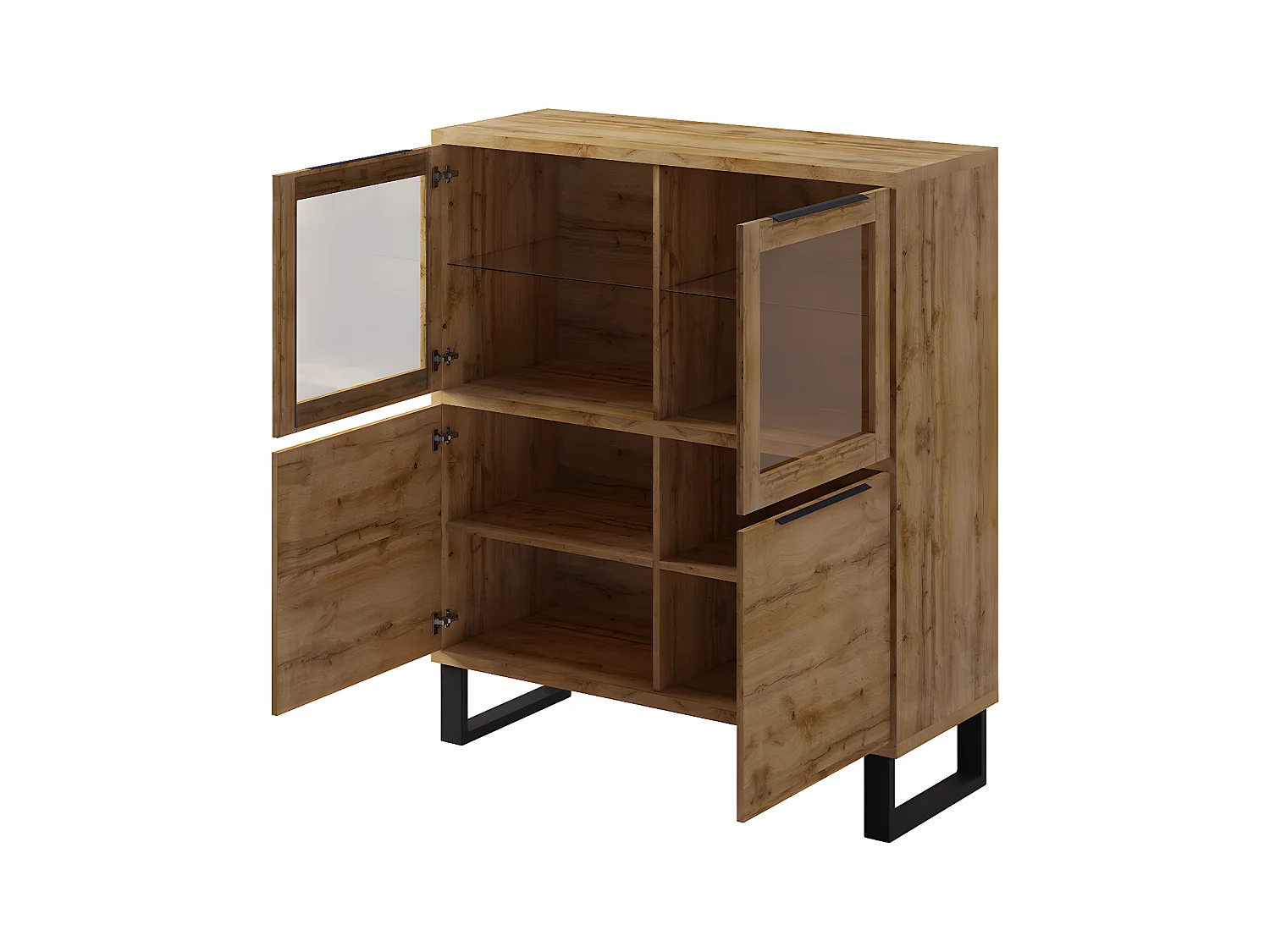 Vaisselier 4 portes Eden Bois et Metal