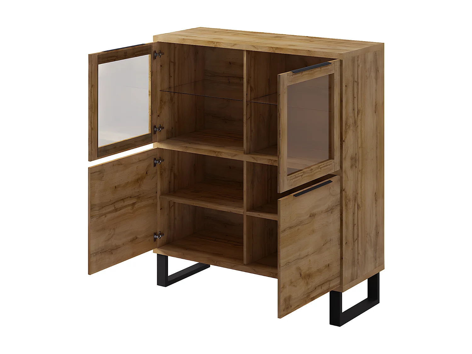 Vaisselier 4 portes Eden Bois et Metal