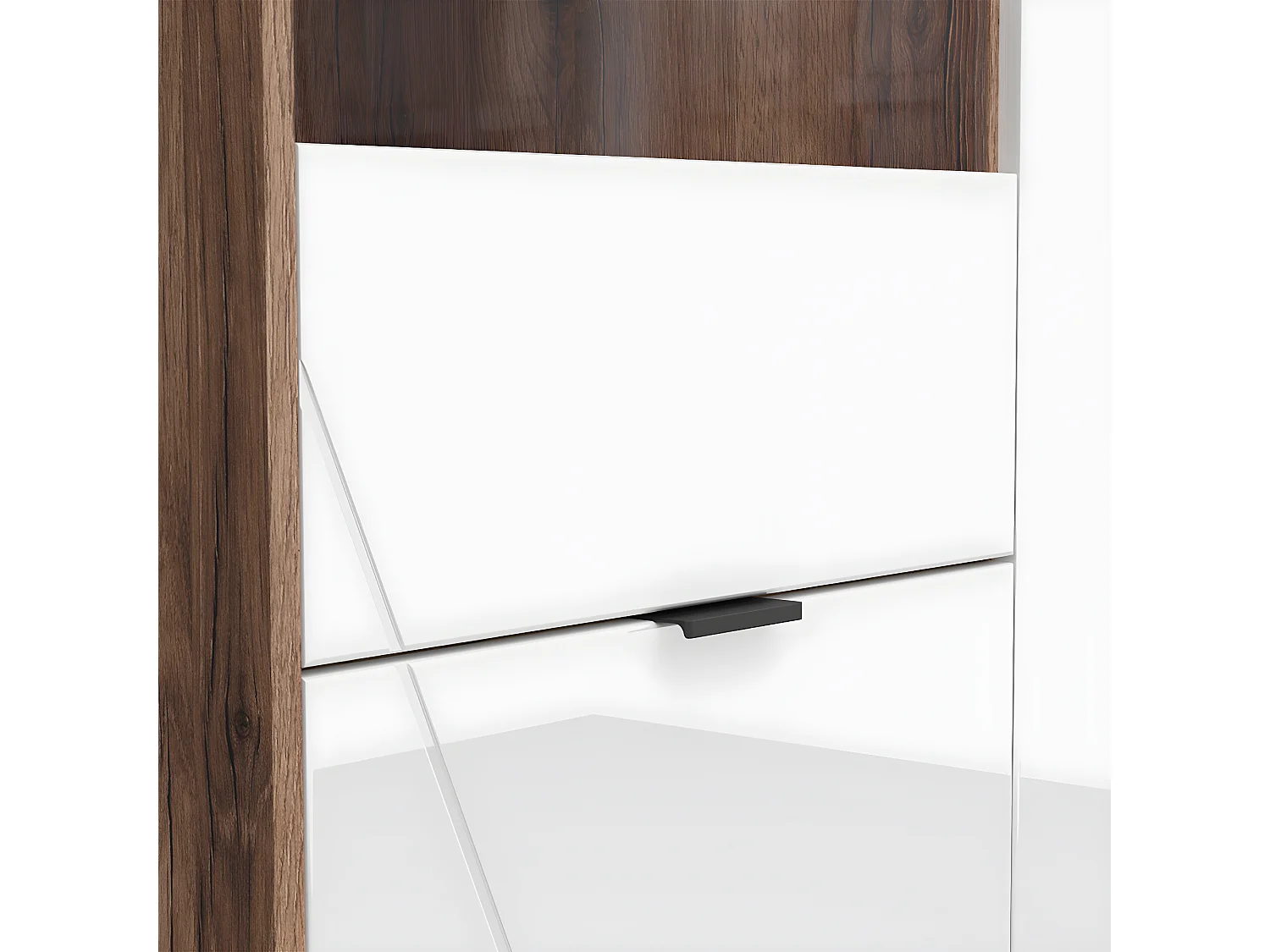 Vetrina a 3 ante Sven bianco e legno