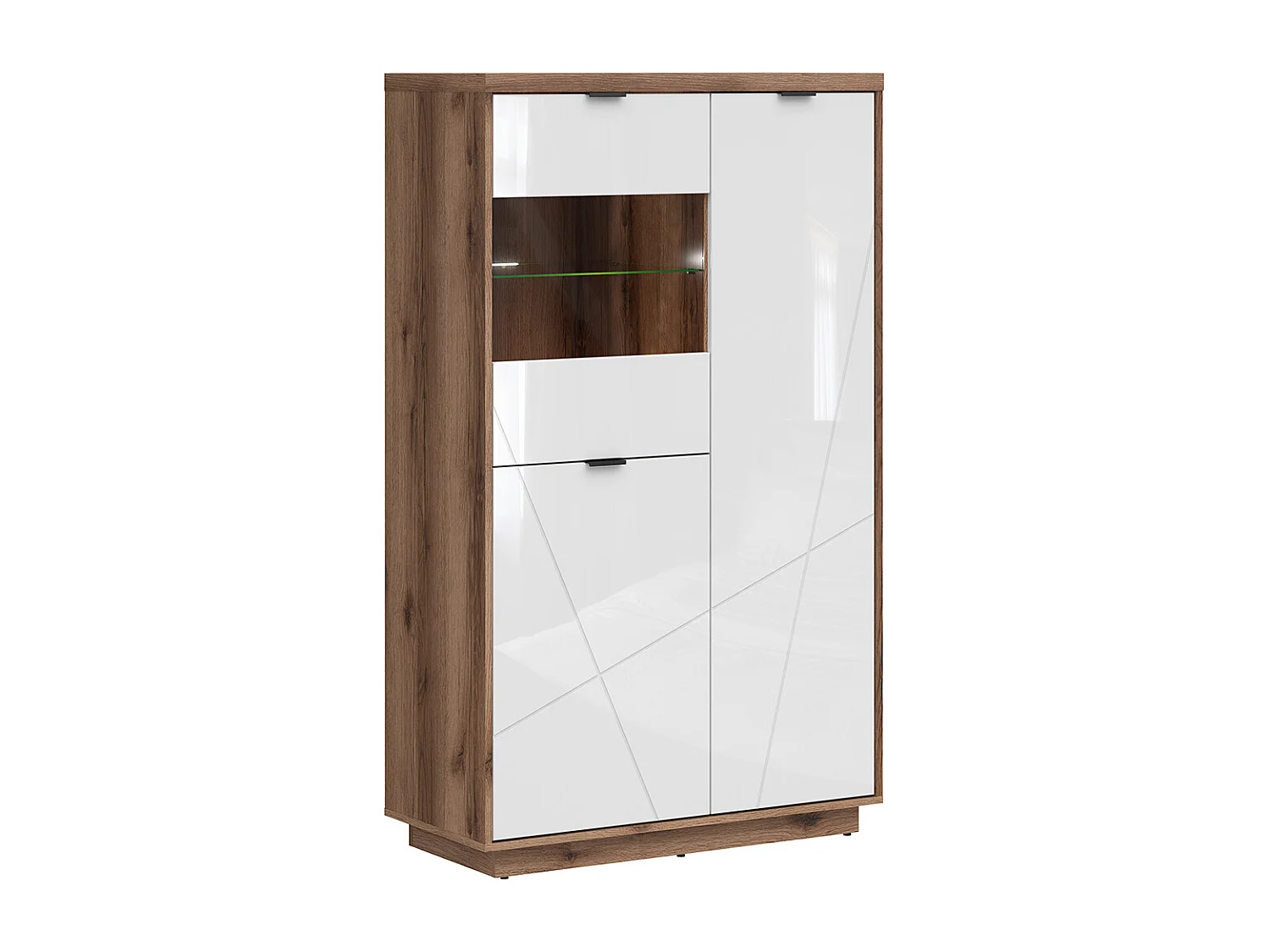 Sven White and Wood 3-door showcase