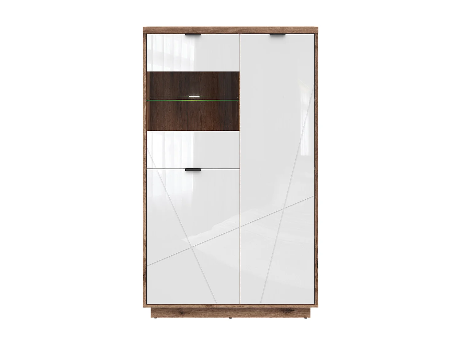 Sven White and Wood 3-door showcase