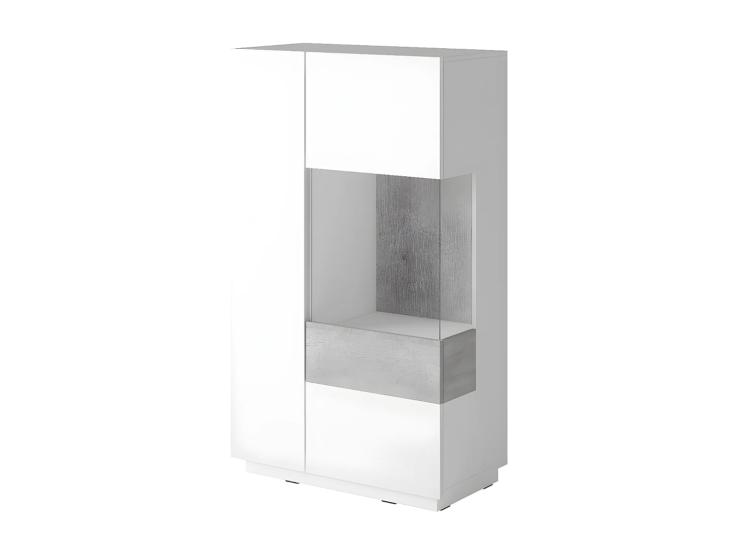 Andrea Blanc et Béton 2-deurs commode, rechtsdraaiend