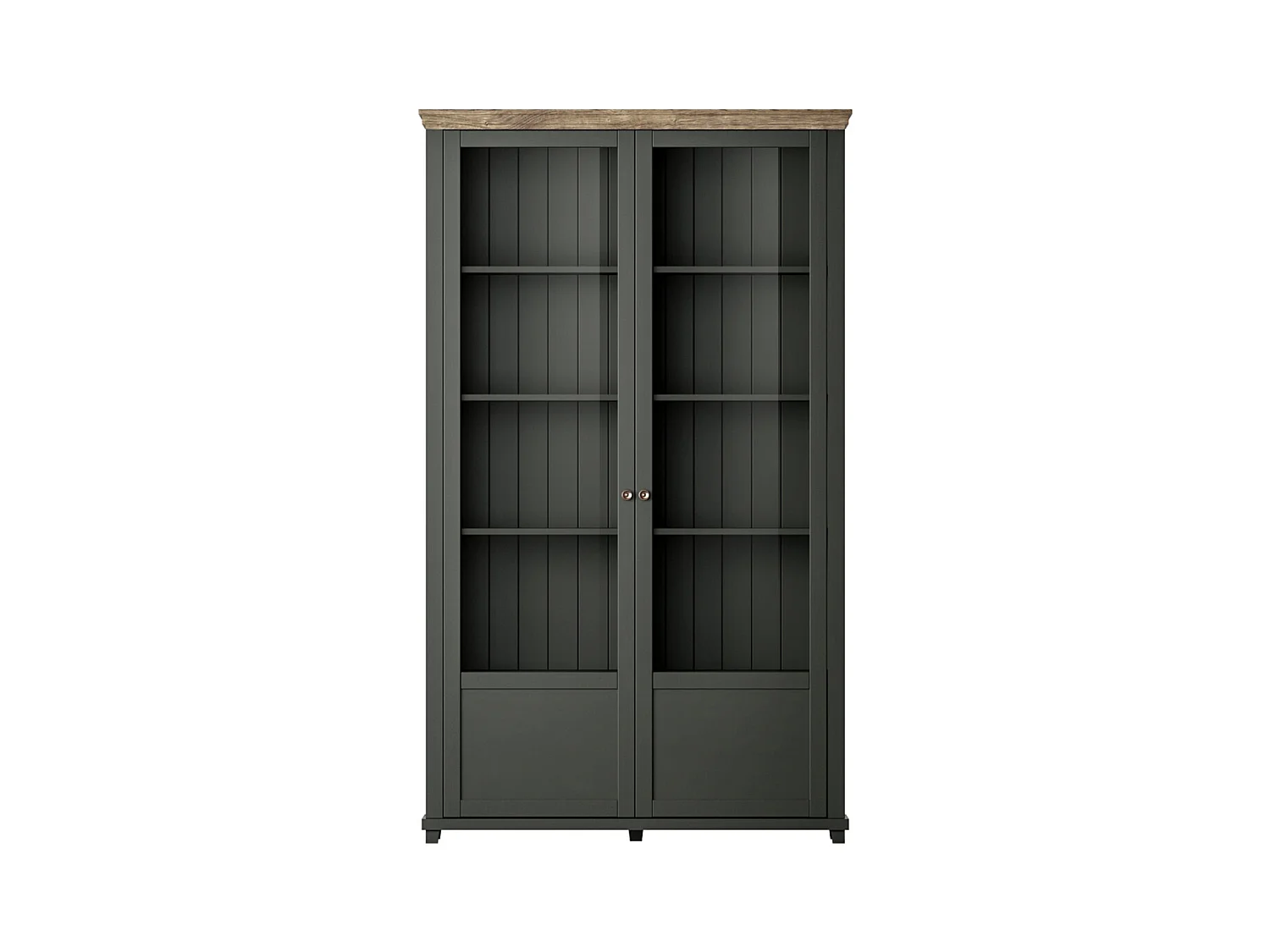 Witryna EVORA 2D zielona mat/dąb lefkas