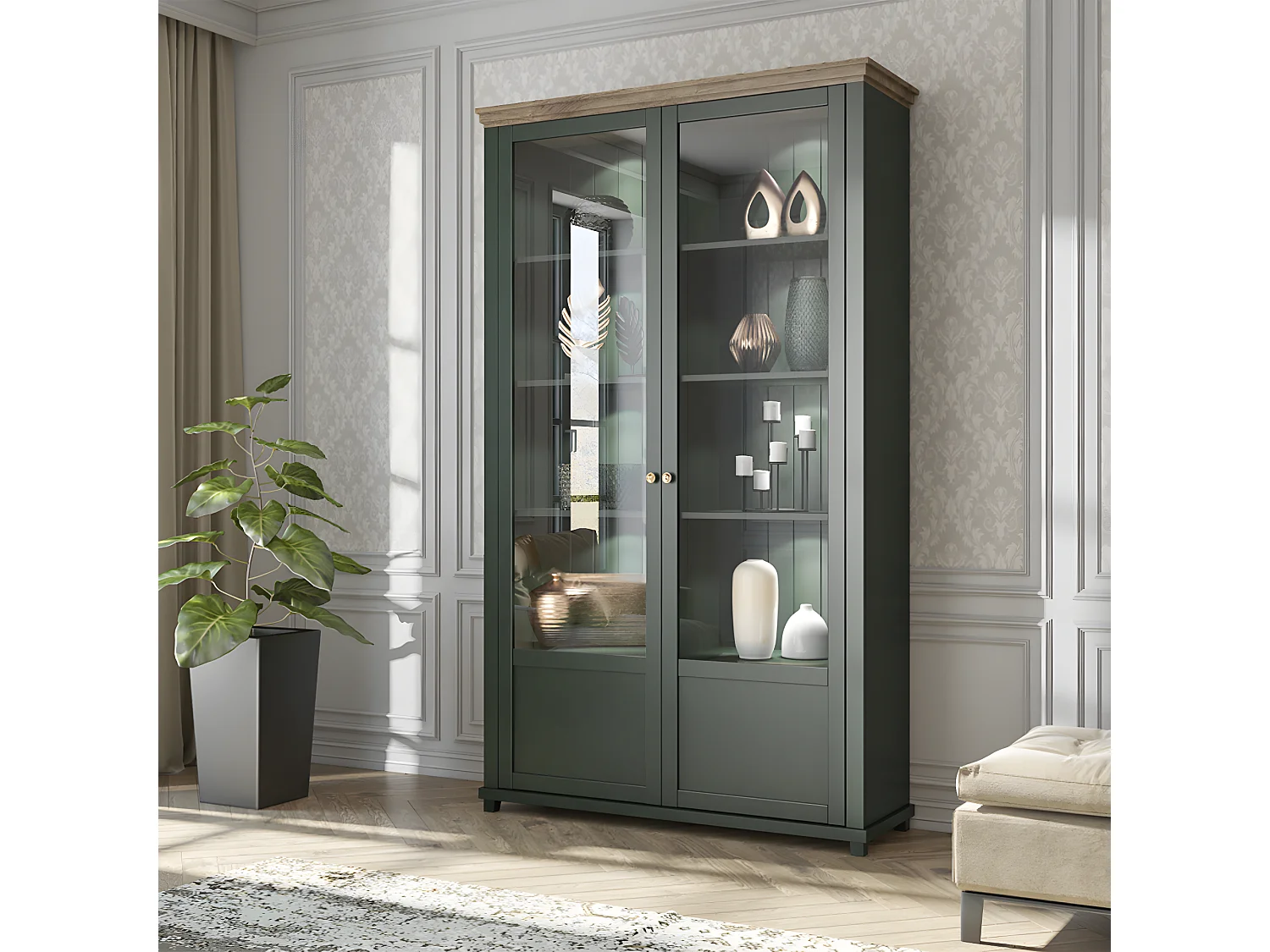 Martin Groen en Hout 2-deurs servieskast