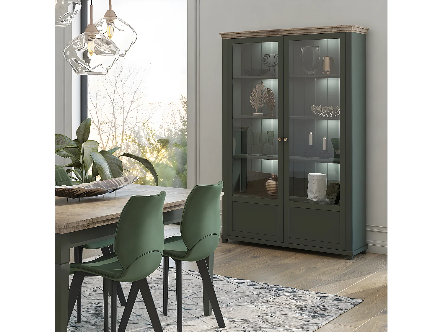 Martin Groen en Hout 2-deurs servieskast