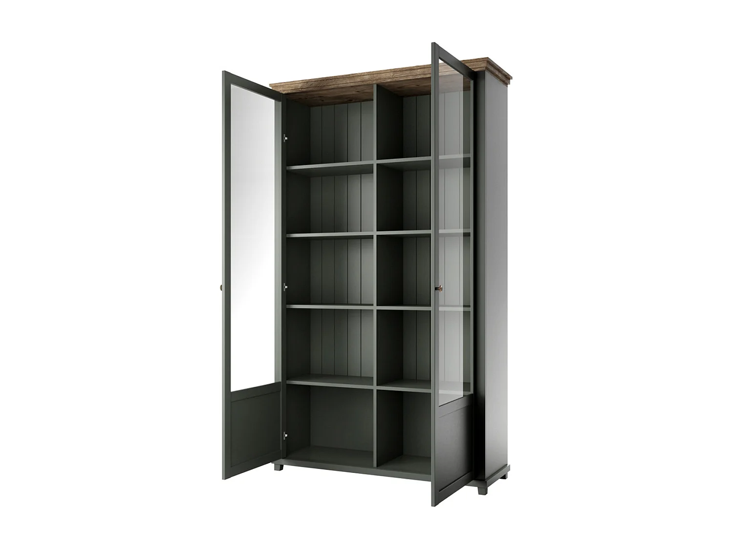 Martin 2-door dresser Green and Wood