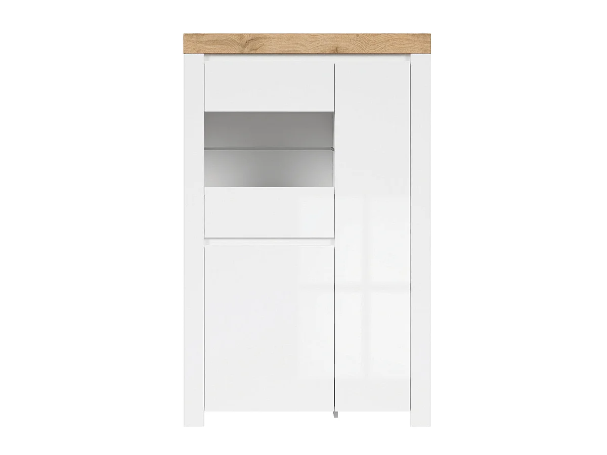 Vetrina 3 ante Hella bianco e marrone 156cm