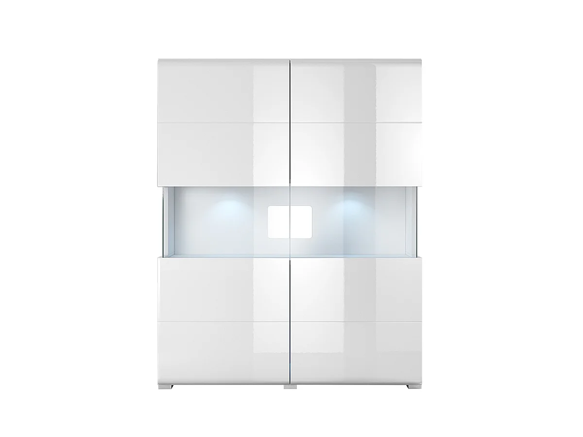 Vajillero 2 puertas con LED Jules Blanco