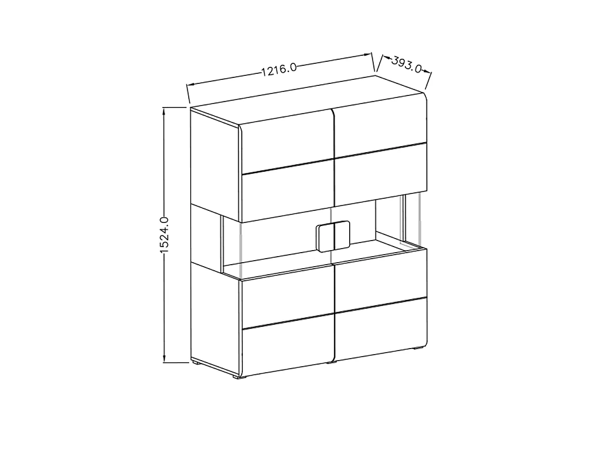Credenza 2 ante Jules bianco 152cm