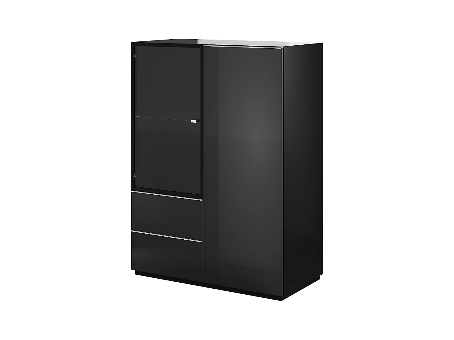 Vaisselier 2 portes 2 tiroirs Mathis Noir
