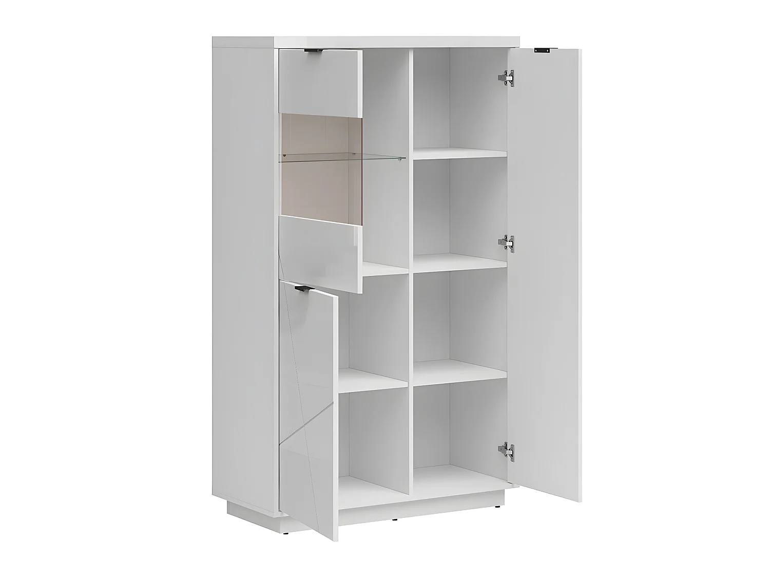 Vitrine 3 portes Sven Blanc