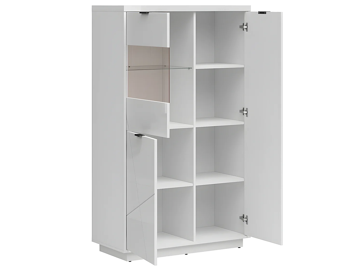 Vitrine 3 portes Sven Blanc