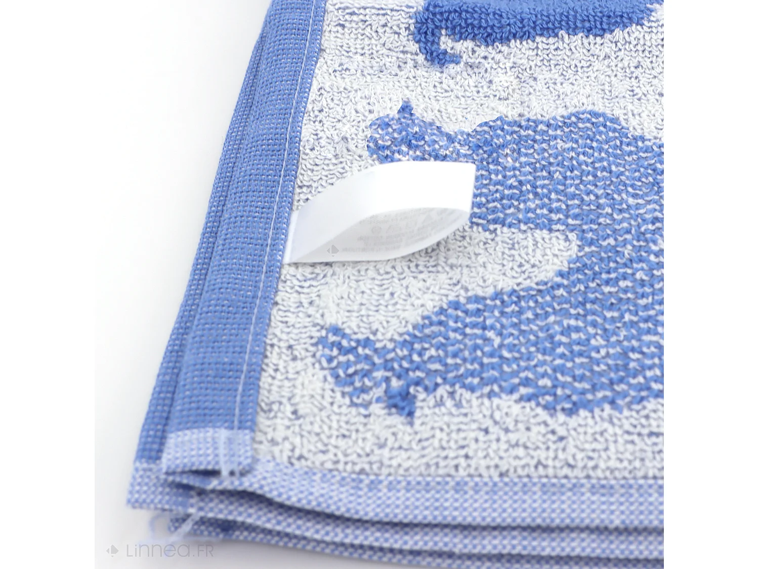 Lot de 2 torchons de cuisine éponge 50x50 cm coton CHICKEN bleu