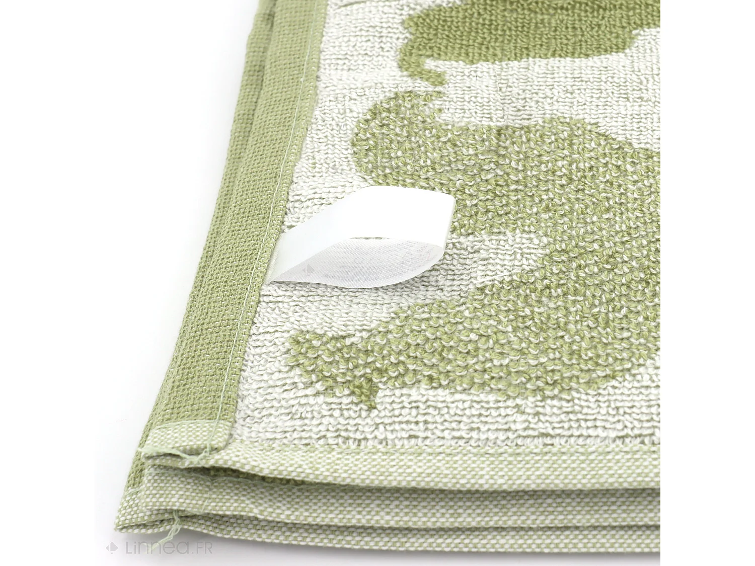 Lot de 2 torchons de cuisine éponge 50x50 cm coton CHICKEN vert