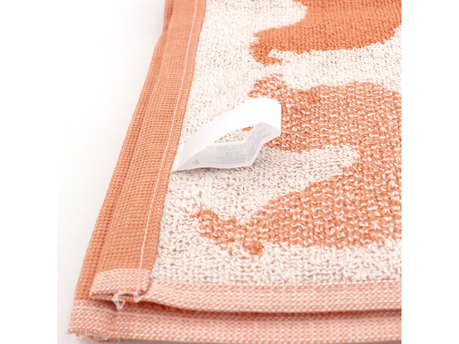 Lot de 2 torchons de cuisine éponge 50x50 cm coton CHICKEN orange