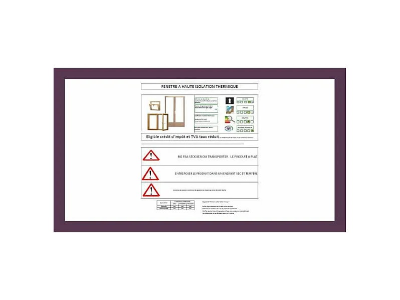 Fenetre 2 Vantaux En Bois   Hauteur 145 X Largeur 80 (Cotes Tableau)  Envoye