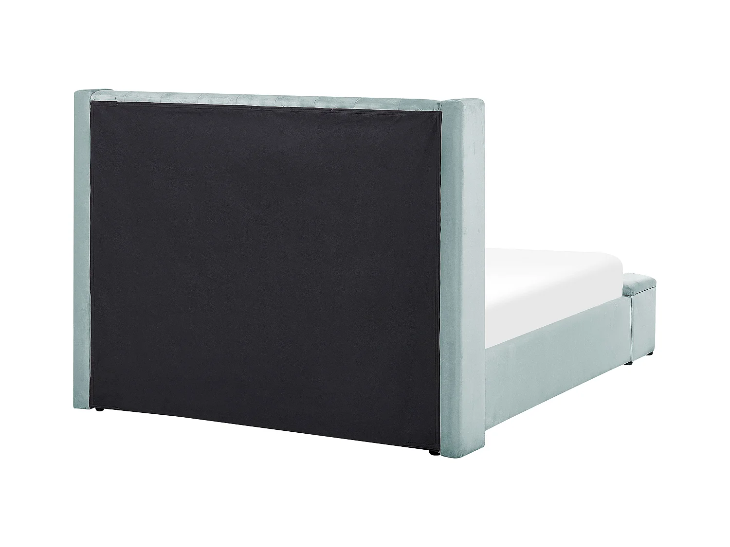 Lit avec banc de rangement Velours NOYERS 140 x 200 cm Vert menthe