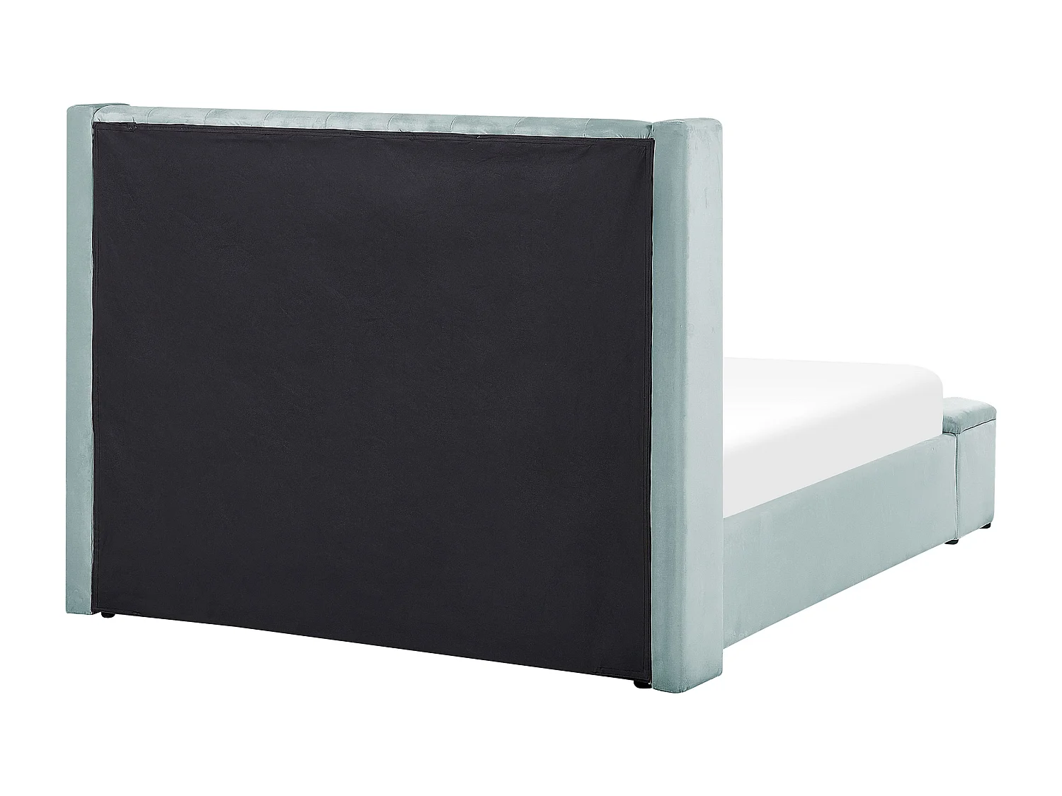 Lit avec banc de rangement Velours NOYERS 140 x 200 cm Vert menthe