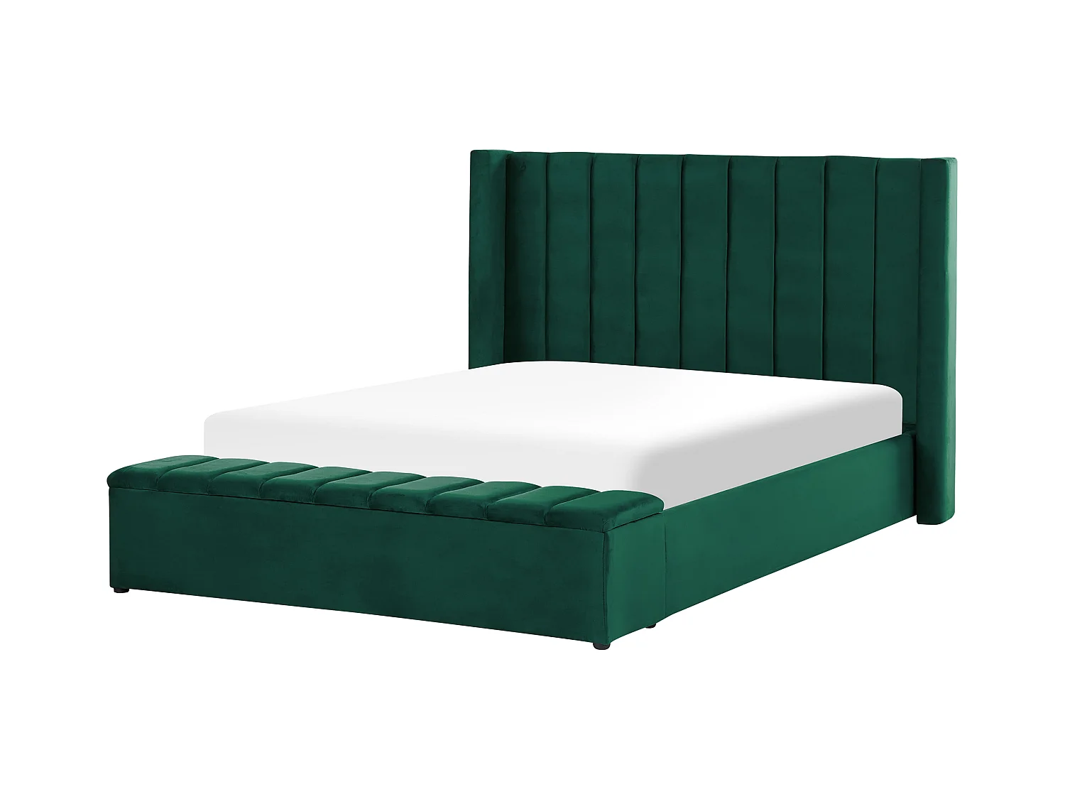 Bed fluweel groen 160 x 200 cm NOYERS