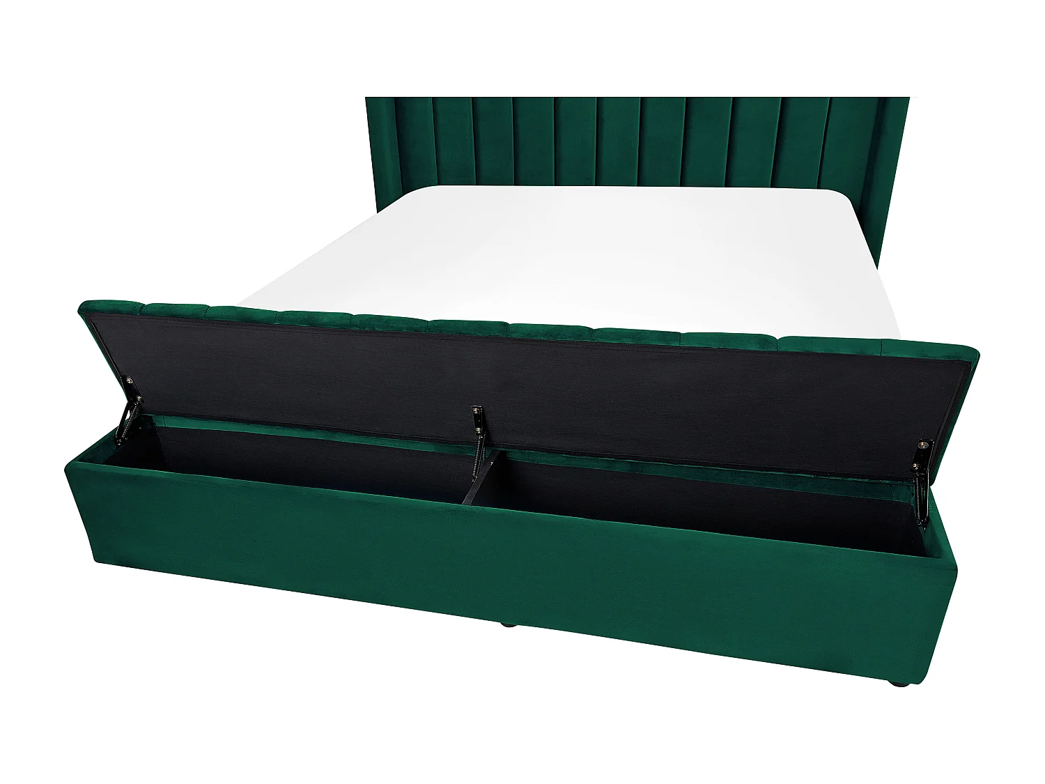 Bed fluweel groen 160 x 200 cm NOYERS